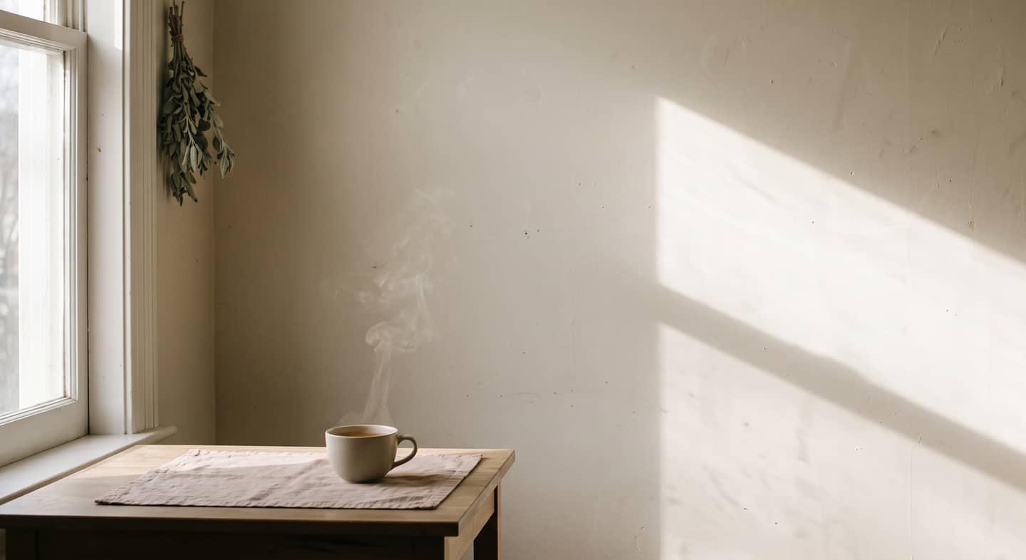 Morning light on a balcony