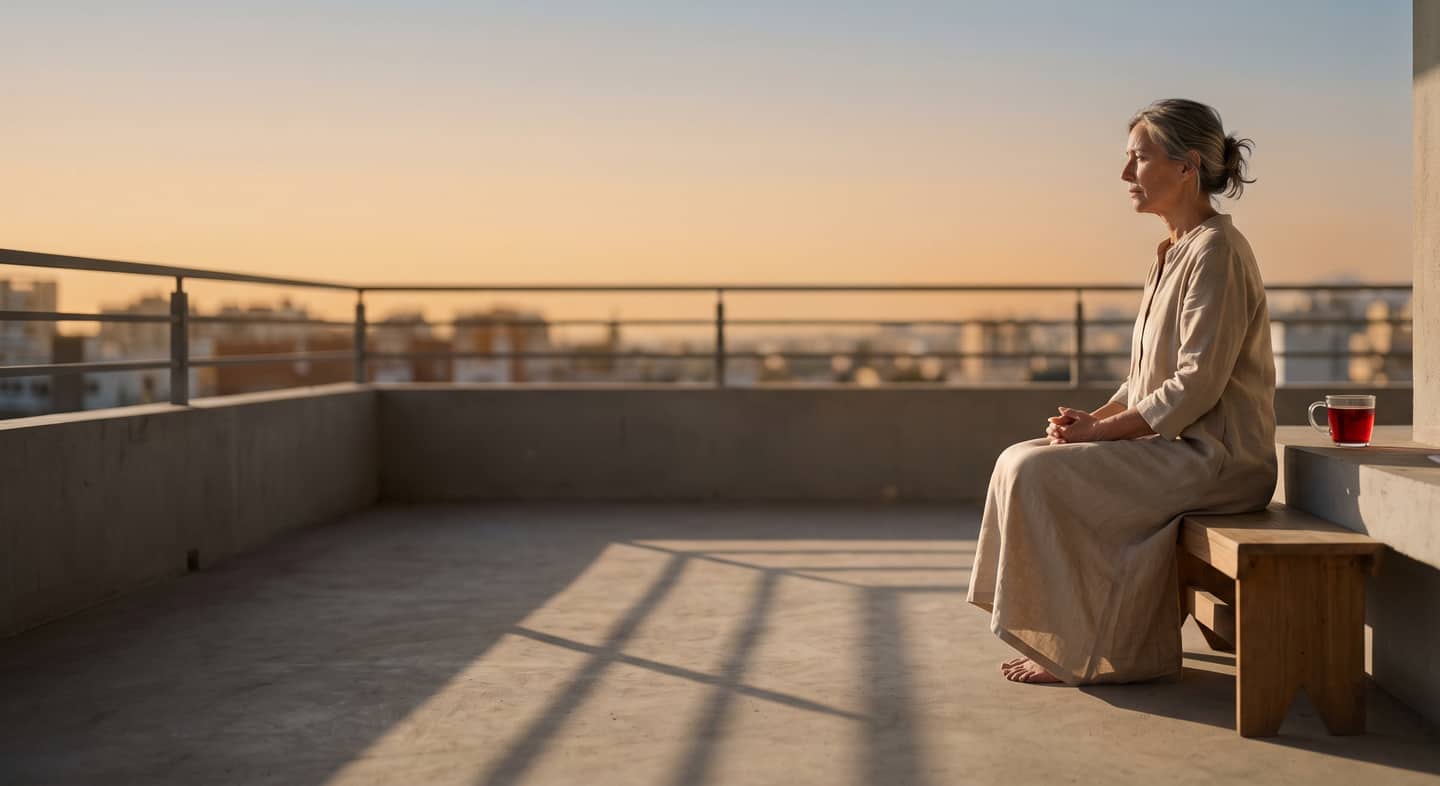 Morning light on a balcony